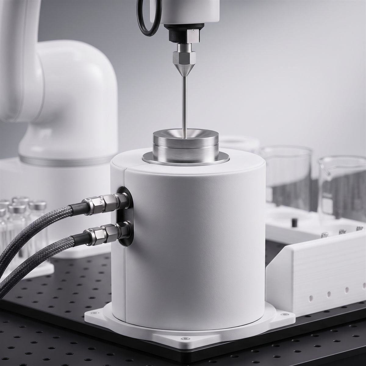 Piston viscometer sensor
